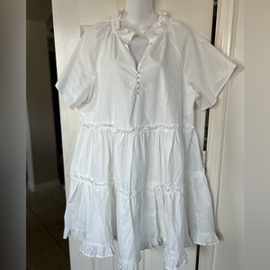 Sugarlips Pallas Poplin Tiered Mini Dress XL